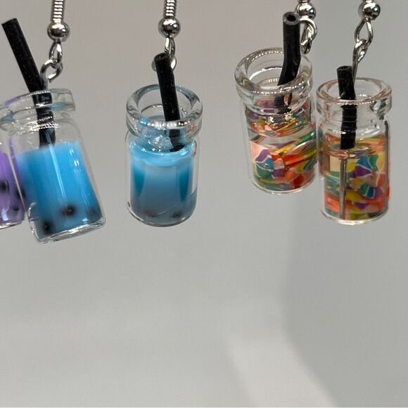 Colorful Bottle Drop Earrings - Picture 9 of 9